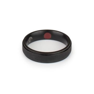 Elegant Matte Black Negative Ion Ring